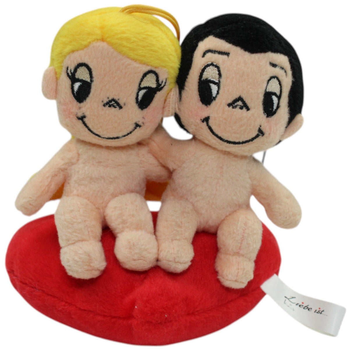 123000016354 Gabotex Liebe ist... Herz mit Pärchen Plüschfigur Kumpel Leo _Vintage_ Gebraucht Vintage