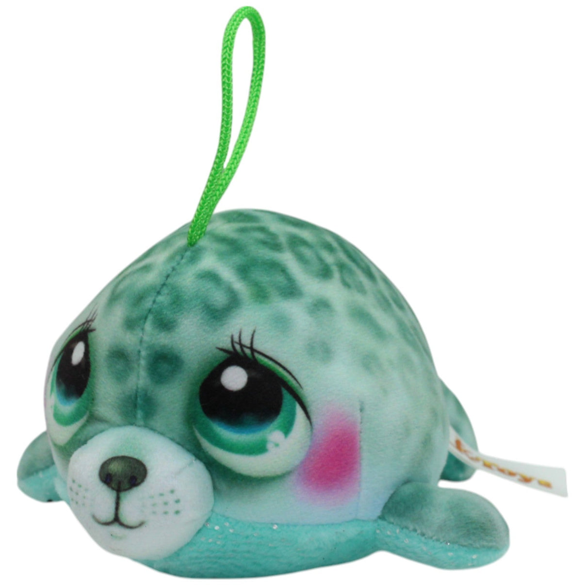 123000016440 K - Toys Weiche grüne Robbe mit Glitzer Kuscheltier Kumpel Leo Gebraucht