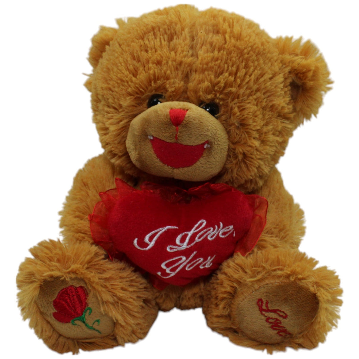 123000016444 Unbekannt Bär mit Herz "I Love You", hellbraun Kuscheltier Kumpel Leo Bär Gebraucht