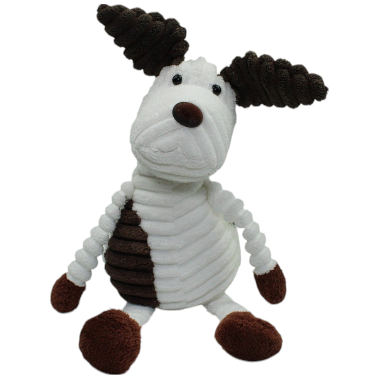 123000016450 Unbekannt Schlenker Cord - Hund, weiß - braun Kuscheltier Kumpel Leo Gebraucht Hund