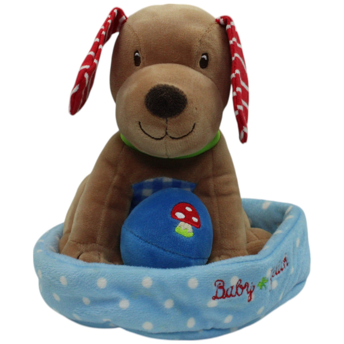 123000016475 Die Spiegelburg BabyGlück, Hündchen im Körbchen mit Ball Spieluhr Kumpel Leo Gebraucht