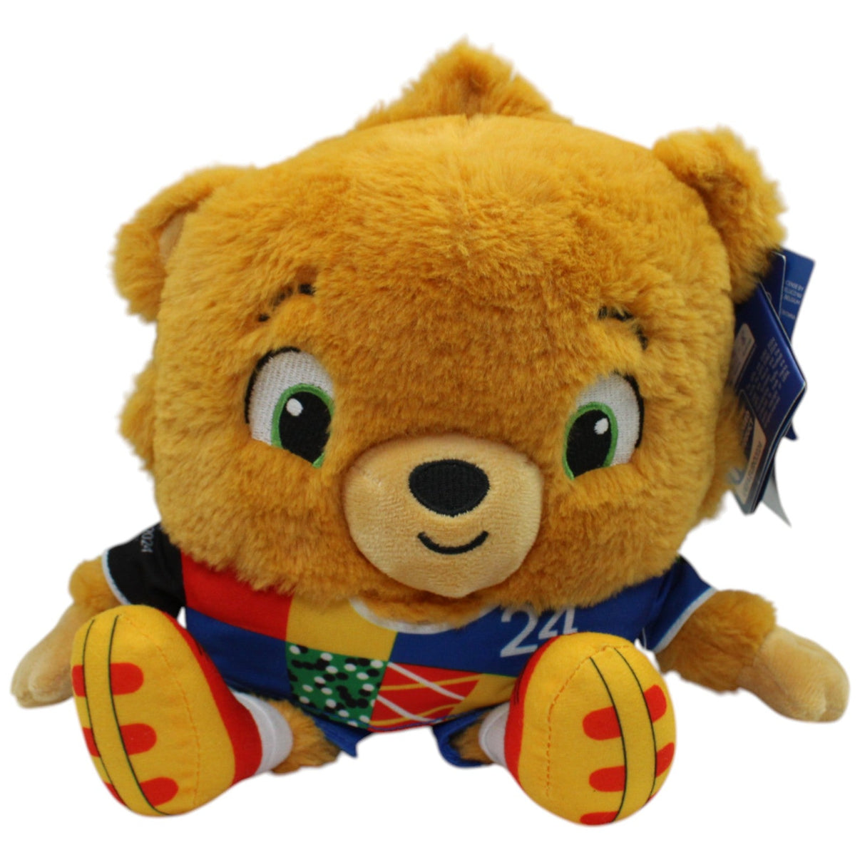 123000016486 Globetrade Deluco UEFA Euro 2024 Maskottchen, Albärt Kuscheltier Kumpel Leo Bär neu
