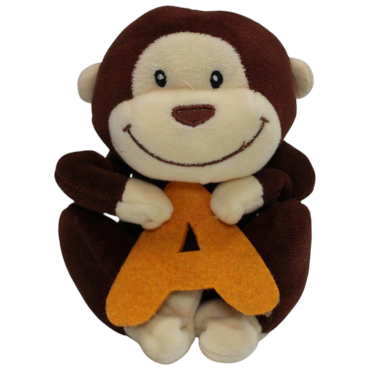 123000016720 Hachette Brauner Affe mit Buchstabe A Kuscheltier Kumpel Leo 15cm Beige Braun