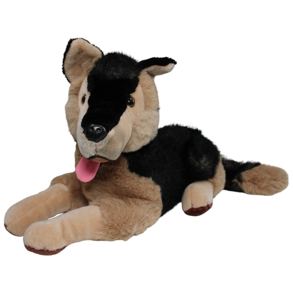 123000016731 Happy People XL Plüschel, liegender Schäferhund Kuscheltier Kumpel Leo 50cm _Vintage_ Beige