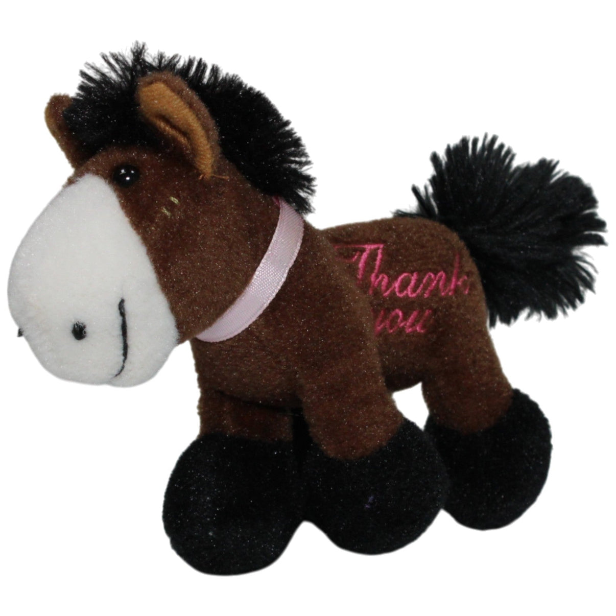 123000016769 Unbekannt Kleines braunes Pferd "Thank you" Kuscheltier Kumpel Leo 15cm Braun Gebraucht