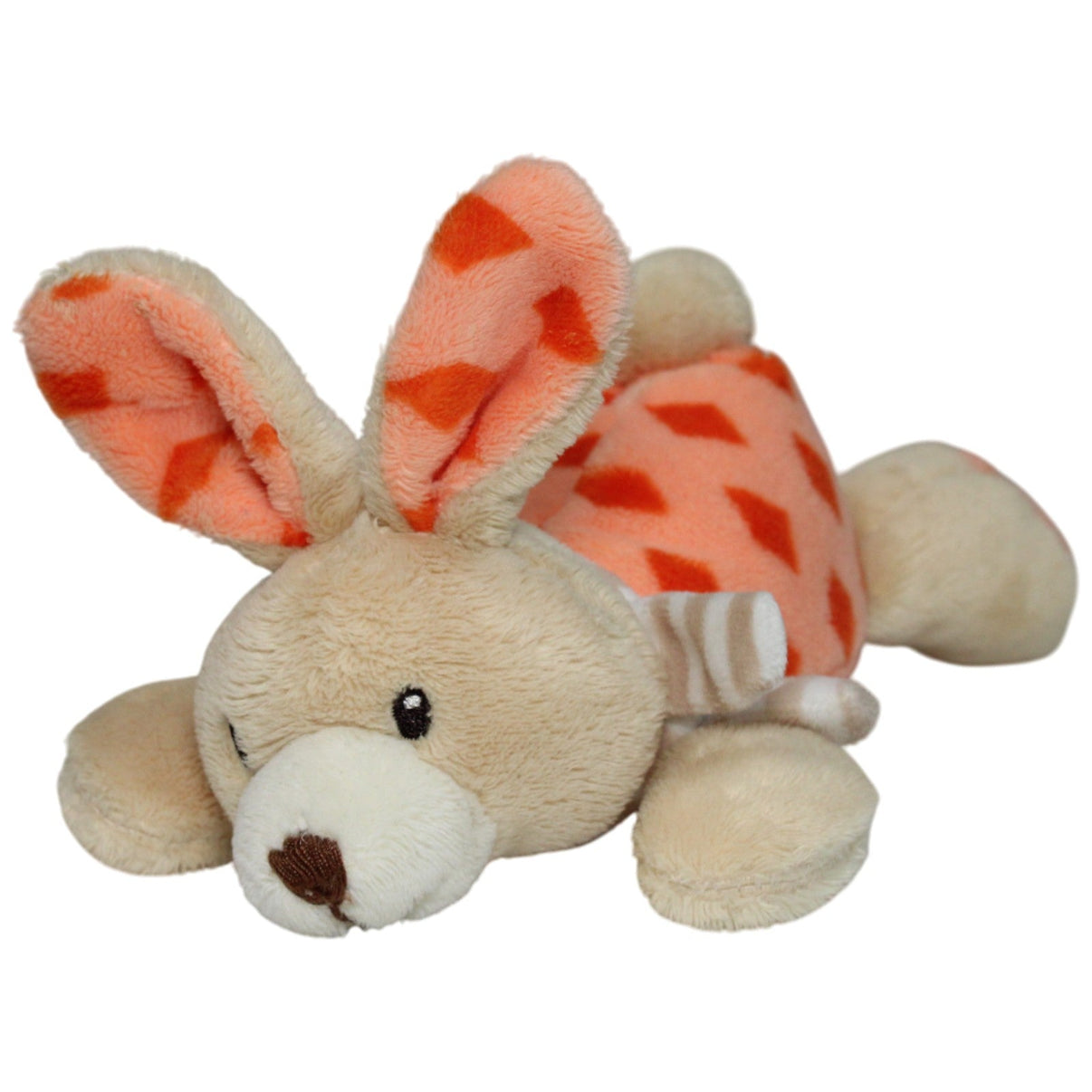 123000016774 Ergee (KiK) Hase orange, liegend Kuscheltier Kumpel Leo 20cm Beige Gebraucht