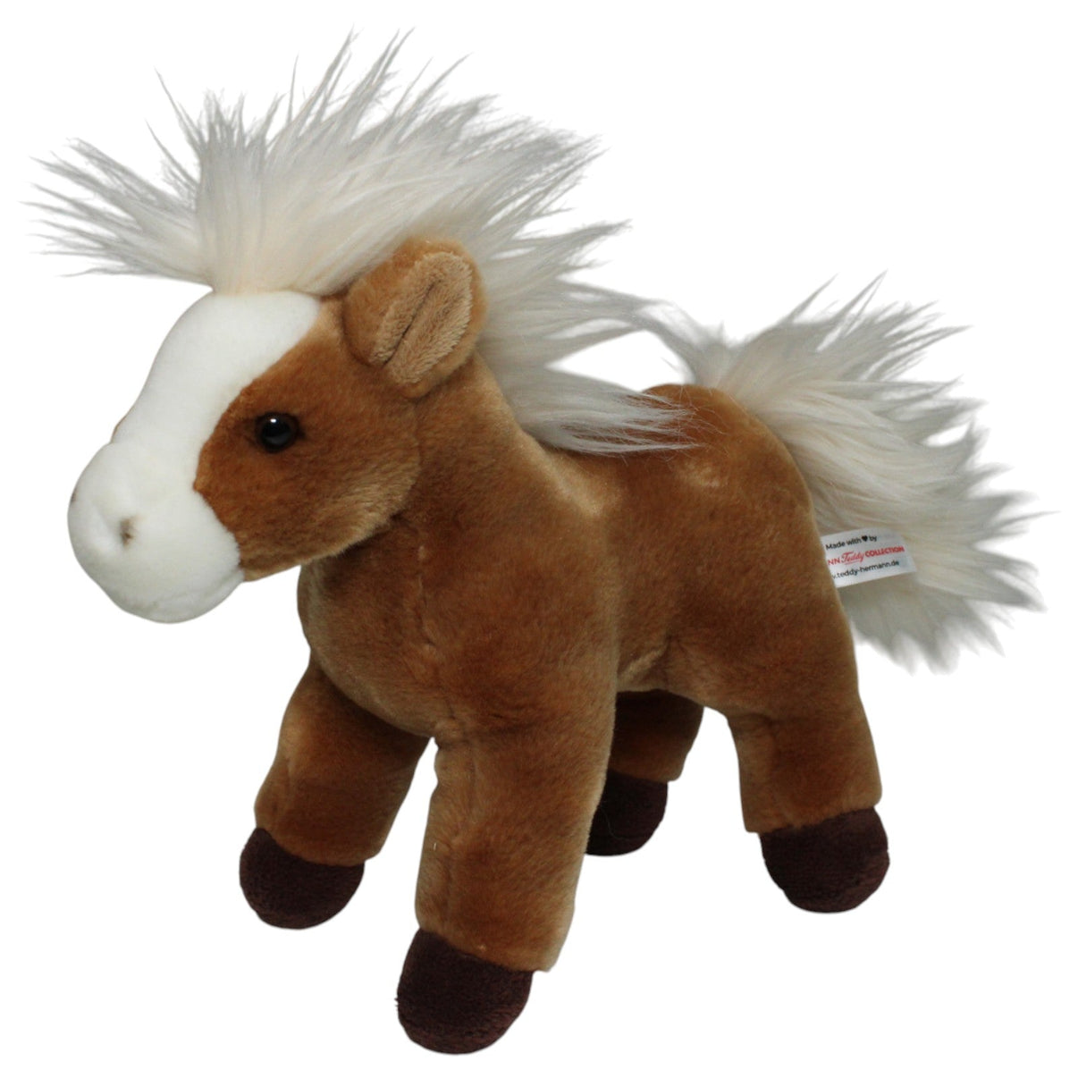 123000016780 Teddy - Hermann Schönes braunes Pferd, stehend Kuscheltier Kumpel Leo 30cm Beige Braun