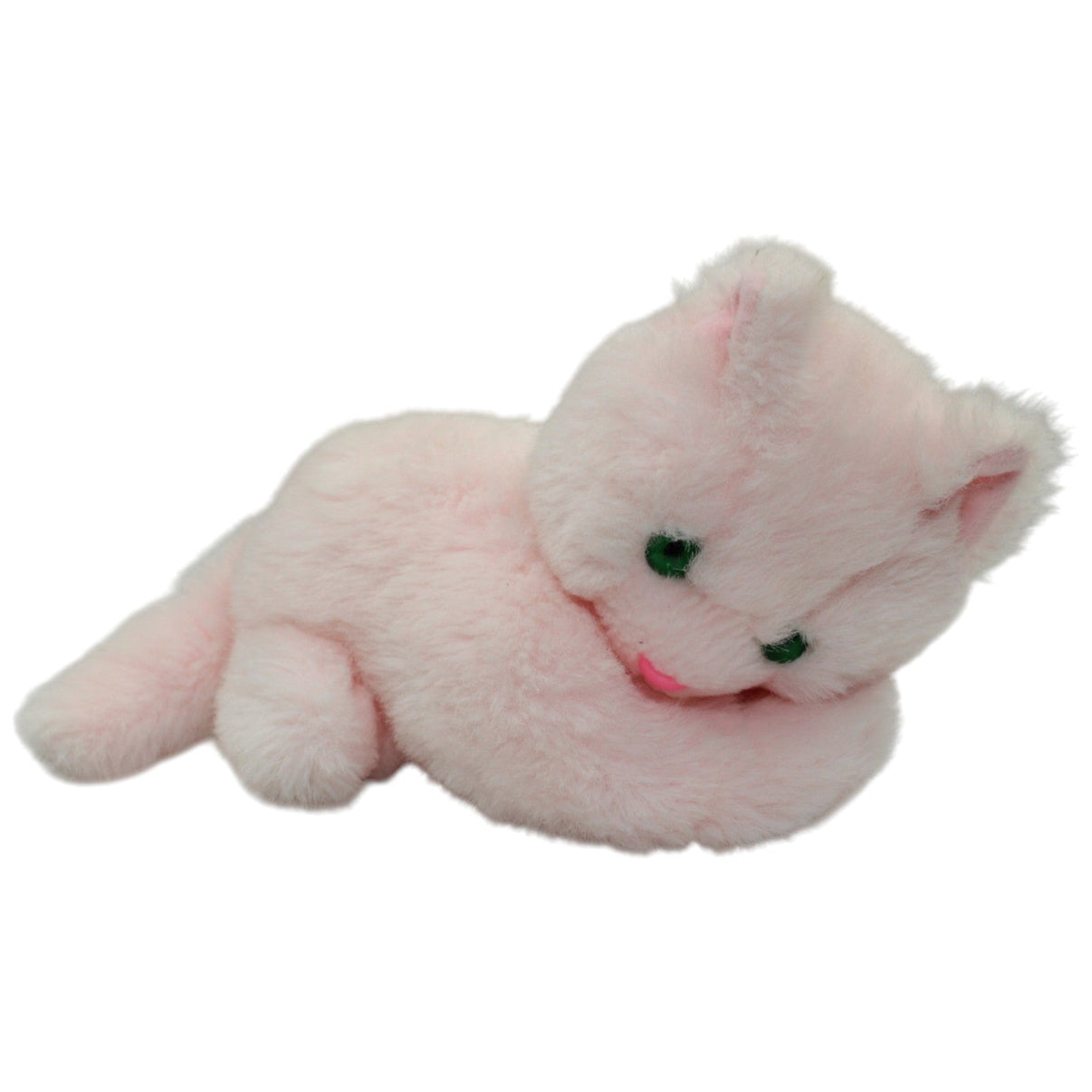 123000016870 ES Gerhardshofen Süße rosa Katze mit grünen Augen Kuscheltier Kumpel Leo 25cm Gebraucht Grün
