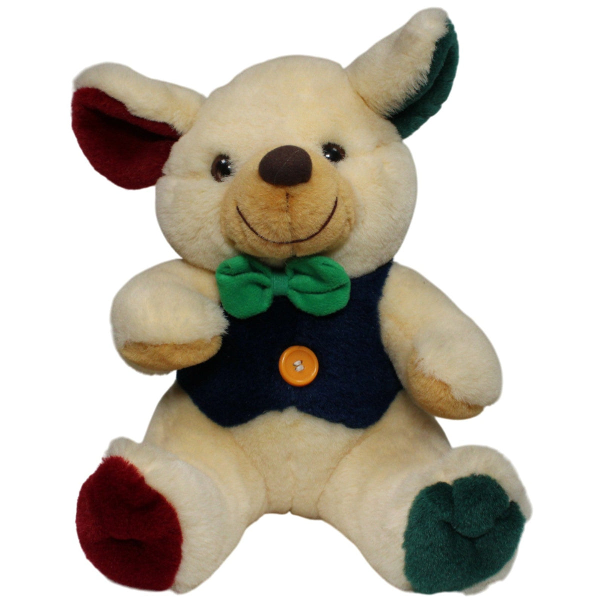 123000016893 Axiom Süße bunte Maus mit Fliege Kuscheltier Kumpel Leo 26cm Gebraucht Kuscheltier