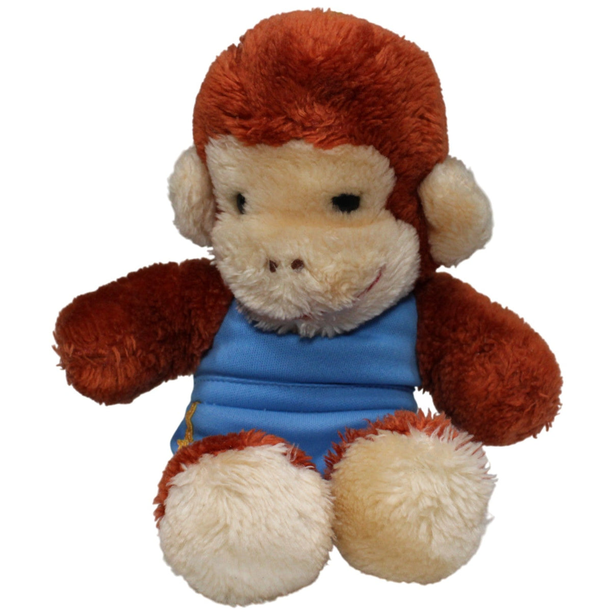 123000016899 Unbekannt Hübscher Affe mit blauer Kleidung Kuscheltier Kumpel Leo 32cm _Vintage_ Affe