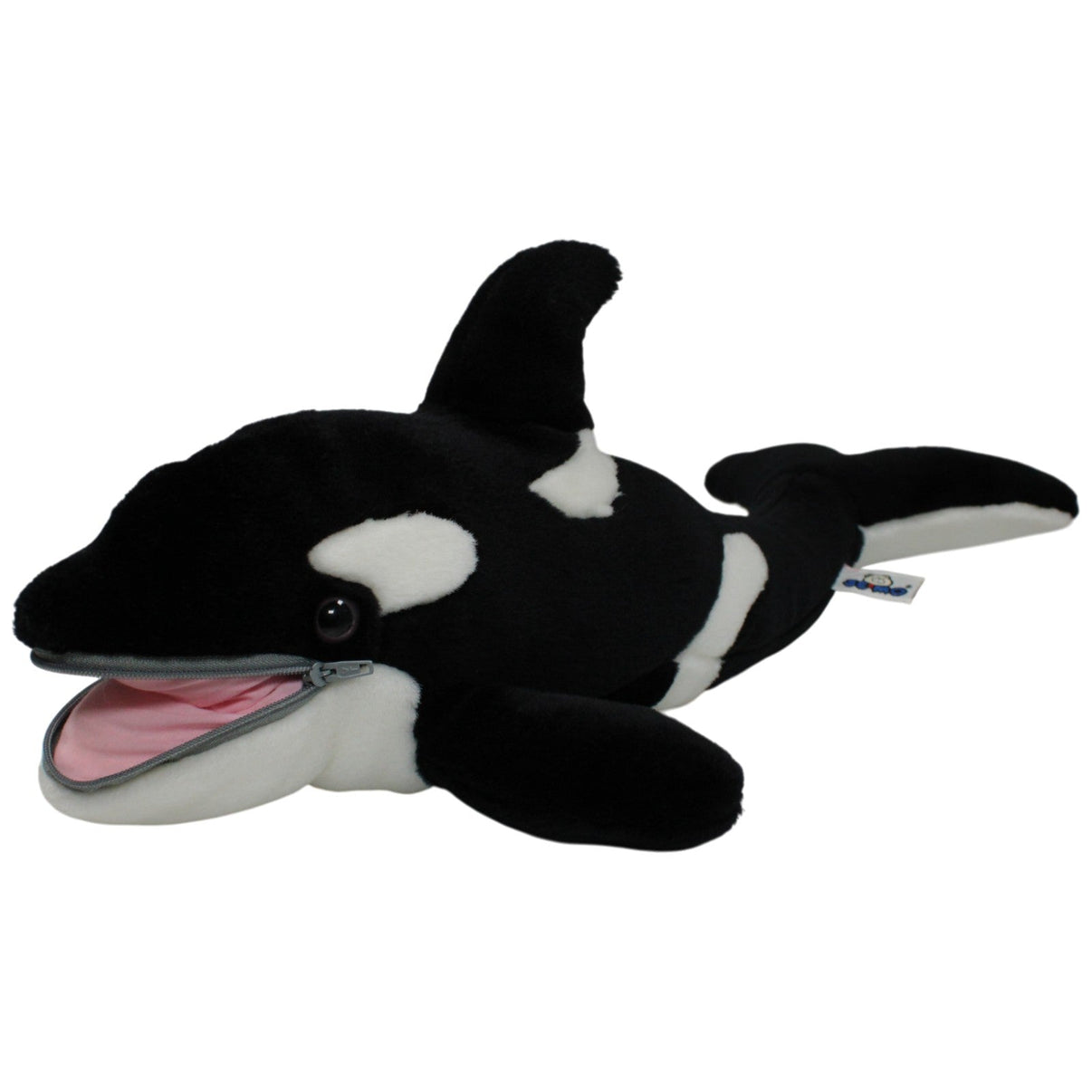 123000016929 SEMO Orca mit Reisverschluss am Maul Kuscheltier Kumpel Leo 48cm Gebraucht Killerwal