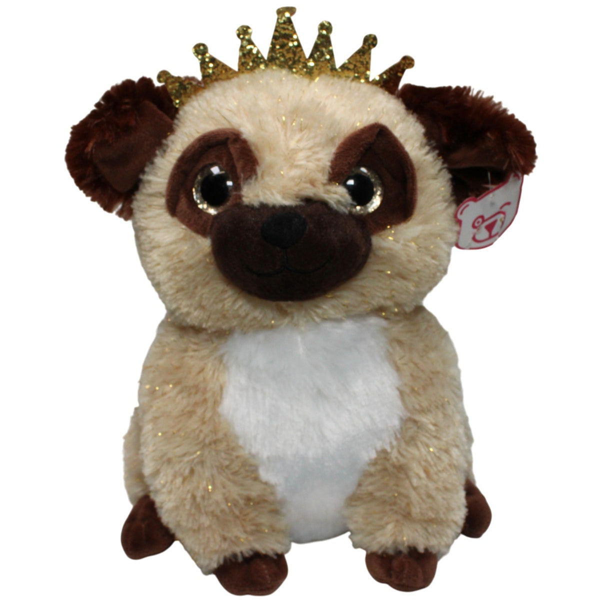 123000016934 Landahl & Baumann Mops mit goldener Krone Kuscheltier Kumpel Leo 35cm Beige Braun