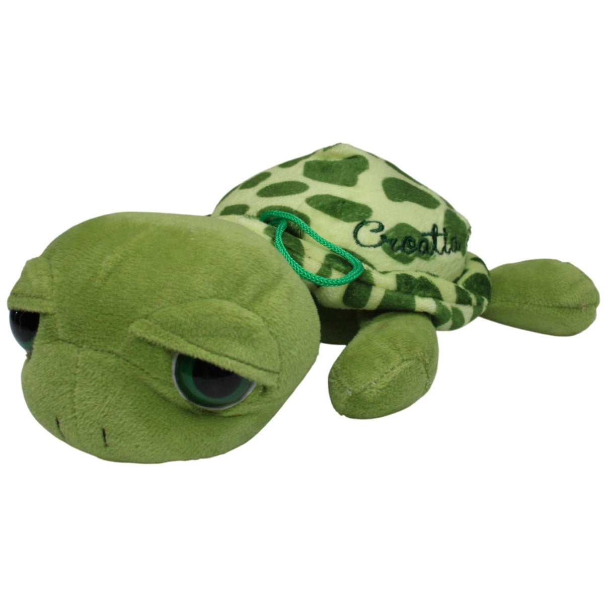 123000016955 Unbekannt Croatia, grüne Schildkröte mit großen Augen Kuscheltier Kumpel Leo 23cm Gebraucht Grün