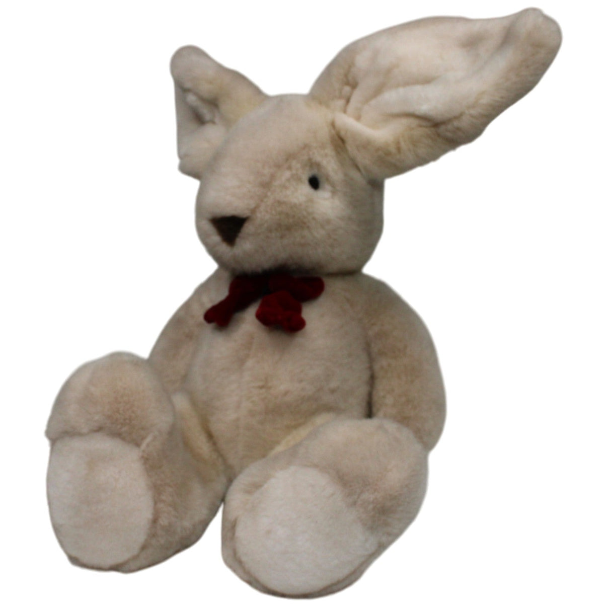 123000016963 Marks and Spencer Süßer Hase mit großen Ohren & Schleife, sitzend Kuscheltier Kumpel Leo 30cm Beige Gebraucht