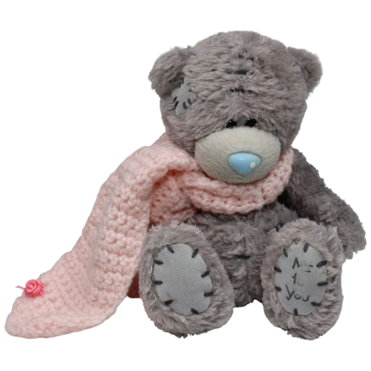 123000016968 Carte Blanche ME to You, kleiner Teddy mit Schal Kuscheltier Kumpel Leo 15cm Gebraucht Grau