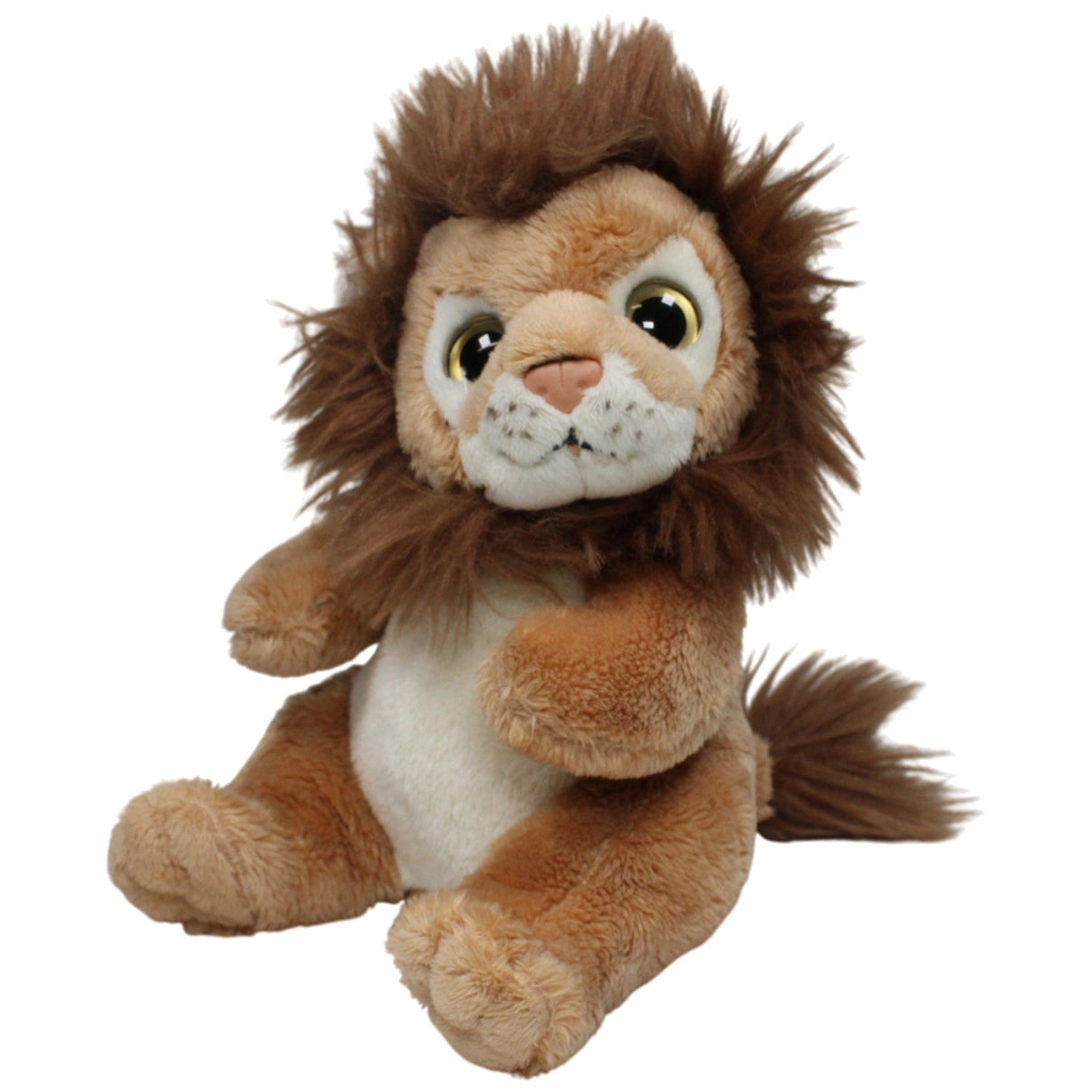 123000016982 Uni - Toys Löwe mit Glitzer - Augen, sitzend Kuscheltier Kumpel Leo 17cm Beige Braun