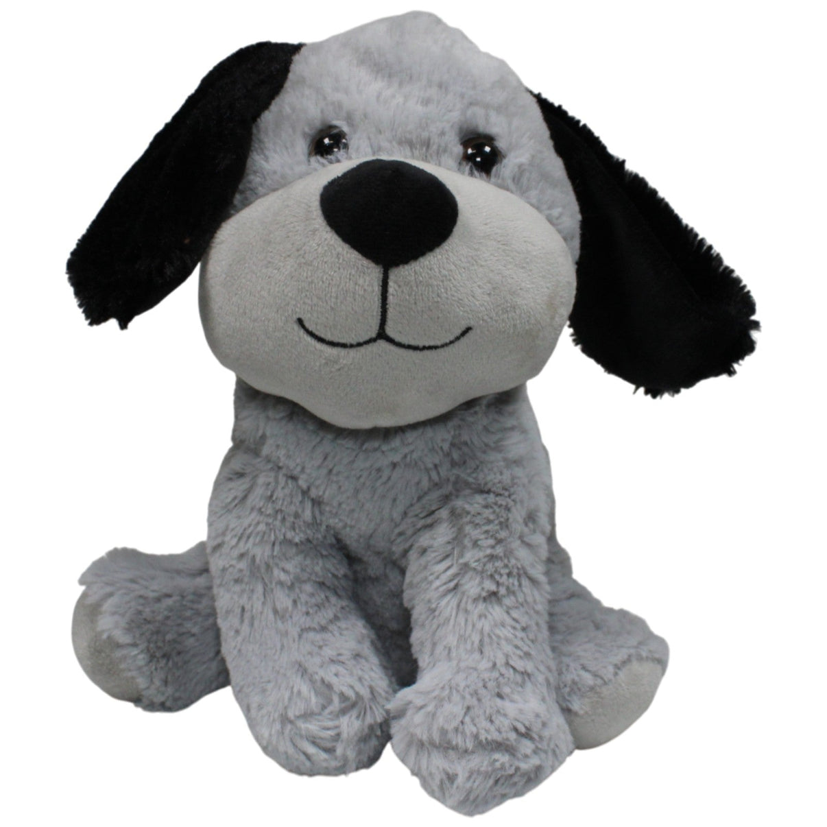 123000016991 Max & Sax Süßer grauer Hund, sitzend Kuscheltier Kumpel Leo 25cm Gebraucht Grau