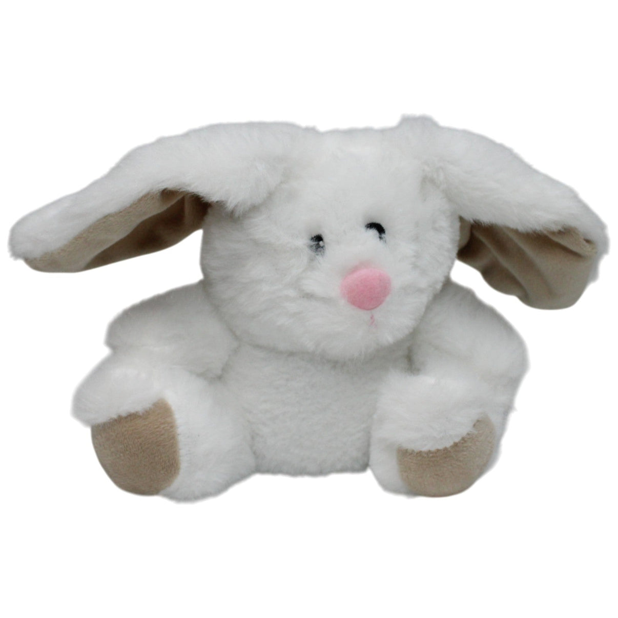 123000017002 Unbekannt Weißer Hase mit langen Ohren, klein Kuscheltier Kumpel Leo 15cm Gebraucht Kuscheltier