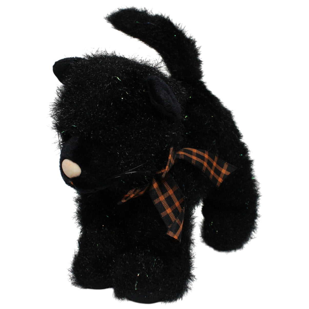 123000017024 applause Schöne schwarze Katze mit Glitzer Kuscheltier Kumpel Leo 30cm _Vintage_ Gebraucht