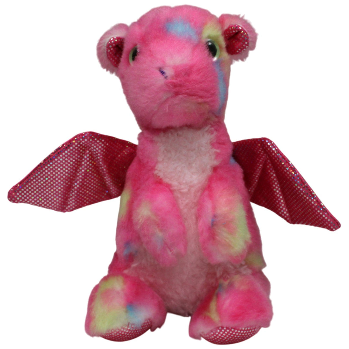 123000017044 Aurora Süßer pinker Drache mit Glitzer - Flügeln Kuscheltier Kumpel Leo 20cm Drache Gebraucht