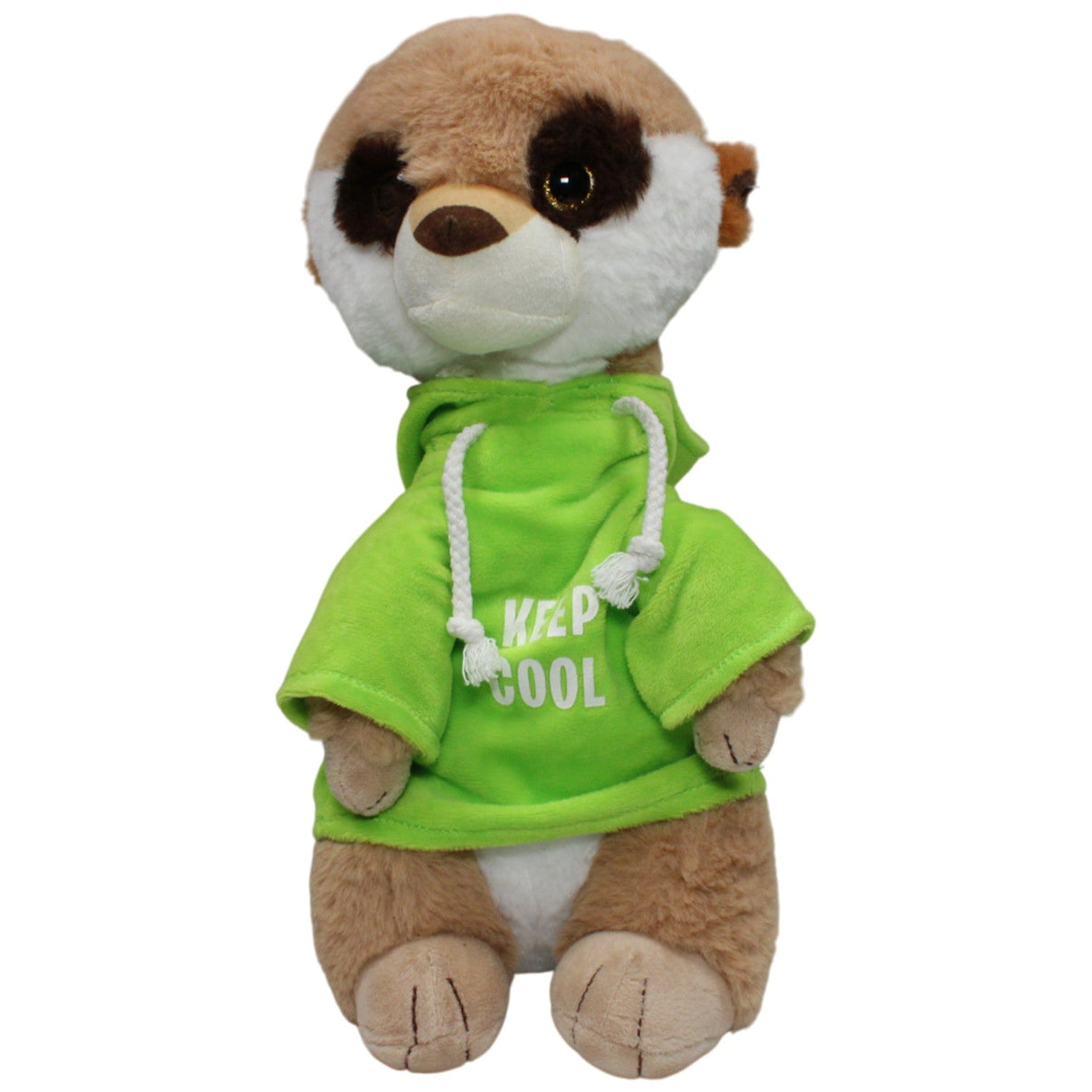 123000017054 FLOTI Flos Toys, Erdmännchen mit Hoodie "Keep Cool" Kuscheltier Kumpel Leo 37cm Beige Gebraucht