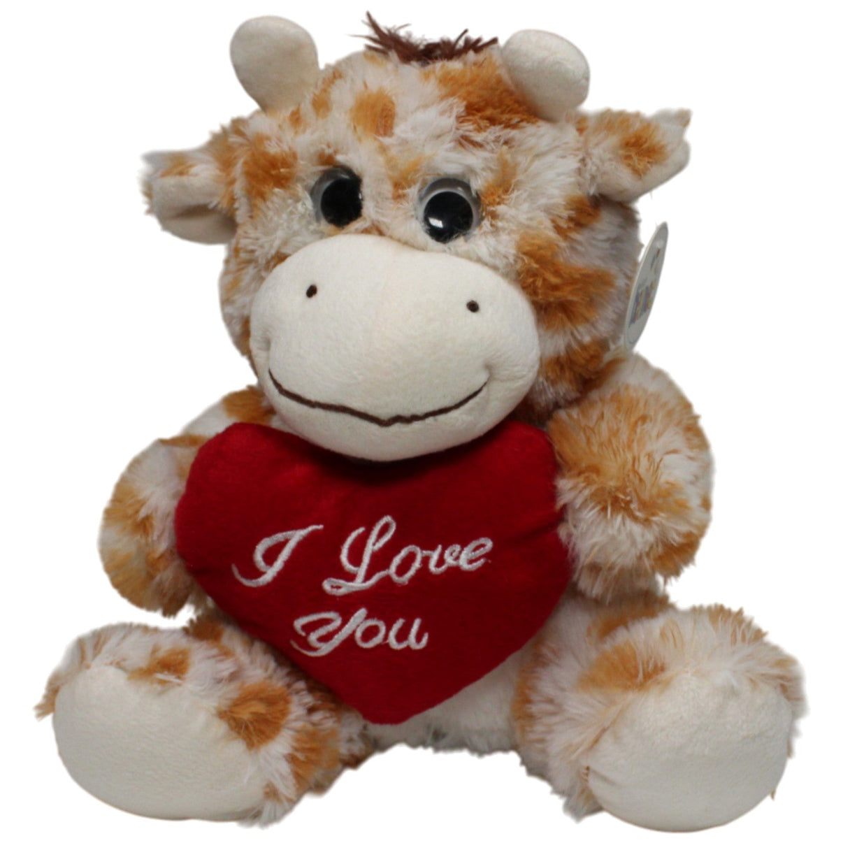 123000017058 Heunec Giraffe mit Herz "I Love you" Kuscheltier Kumpel Leo 25cm Beige Kuscheltier