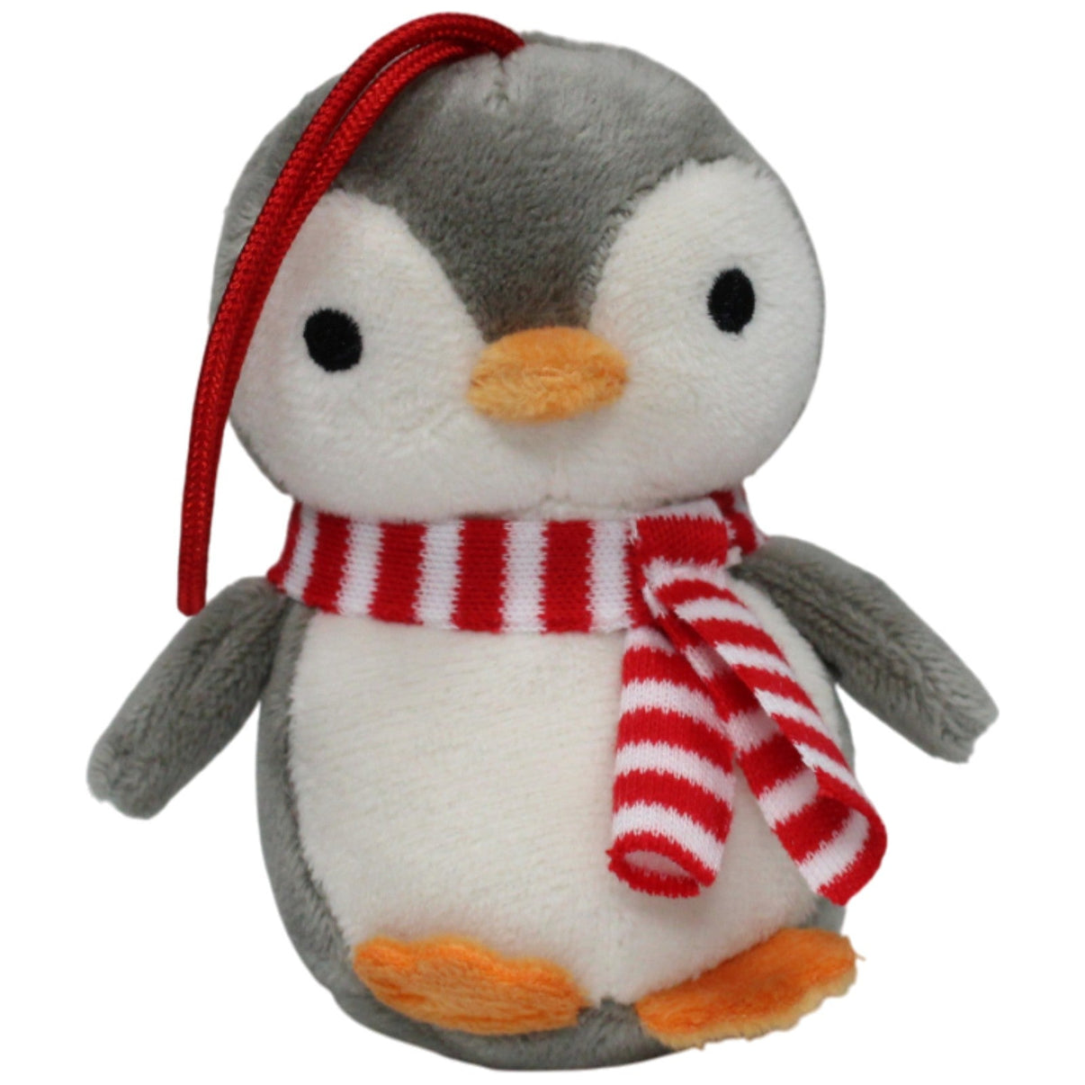 123000017069 TCM Süßer Pinguin mit Schal & Weihnachtssound Kuscheltier Kumpel Leo 11cm Gebraucht Grau