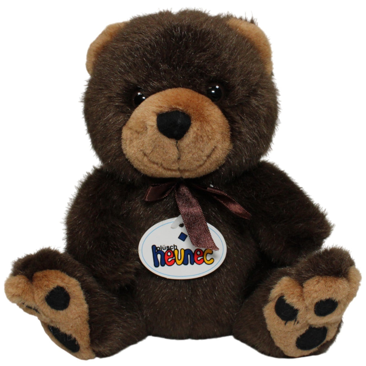 123000017076 Heunec Schöner dunkelbrauner Teddybär Kuscheltier Kumpel Leo 22cm _Vintage_ Braun