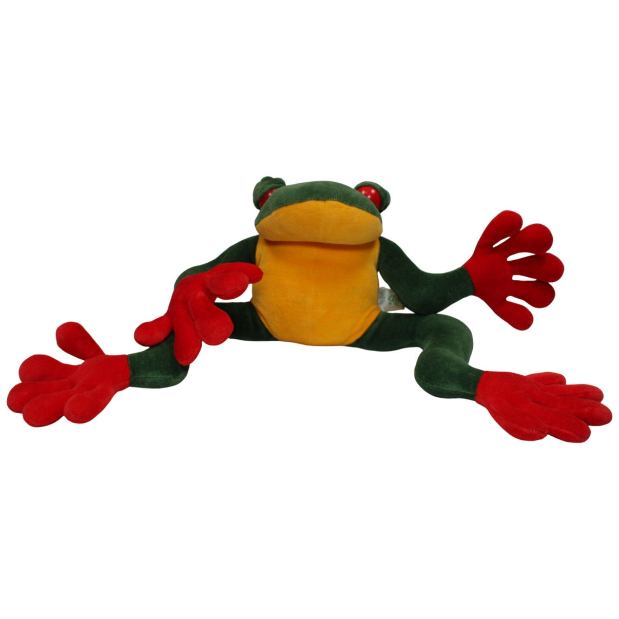 123000017078 Förster & Vachenauer Frosch und Freunde, XL Frosch mit roten Augen Kuscheltier Kumpel Leo 42cm _Vintage_ Gebraucht