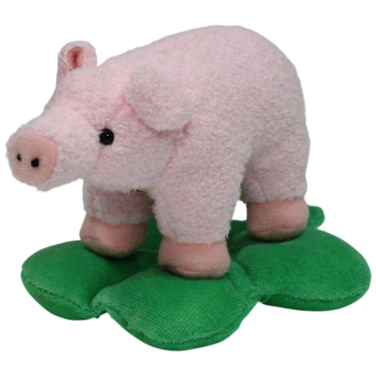 123000017087 Bauer Glücks - Schwein auf Kleeblatt Kuscheltier Kumpel Leo 12cm Gebraucht Grün