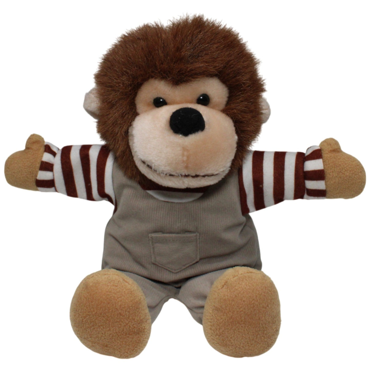 123000017119 L. Hoenicke Bastitoy, Süßer Affe in Latzhose Handpuppe Kumpel Leo 37cm Beige Braun