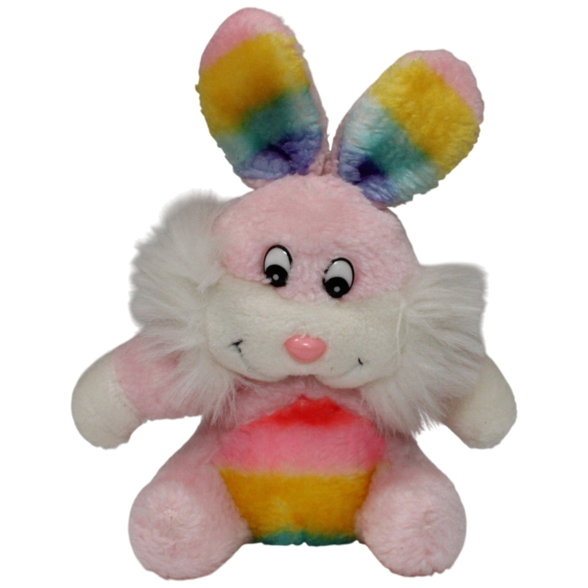 123000017121 Unbekannt Süßer bunter Hase mit Streifen Kuscheltier Kumpel Leo 20cm _Vintage_ Gebraucht