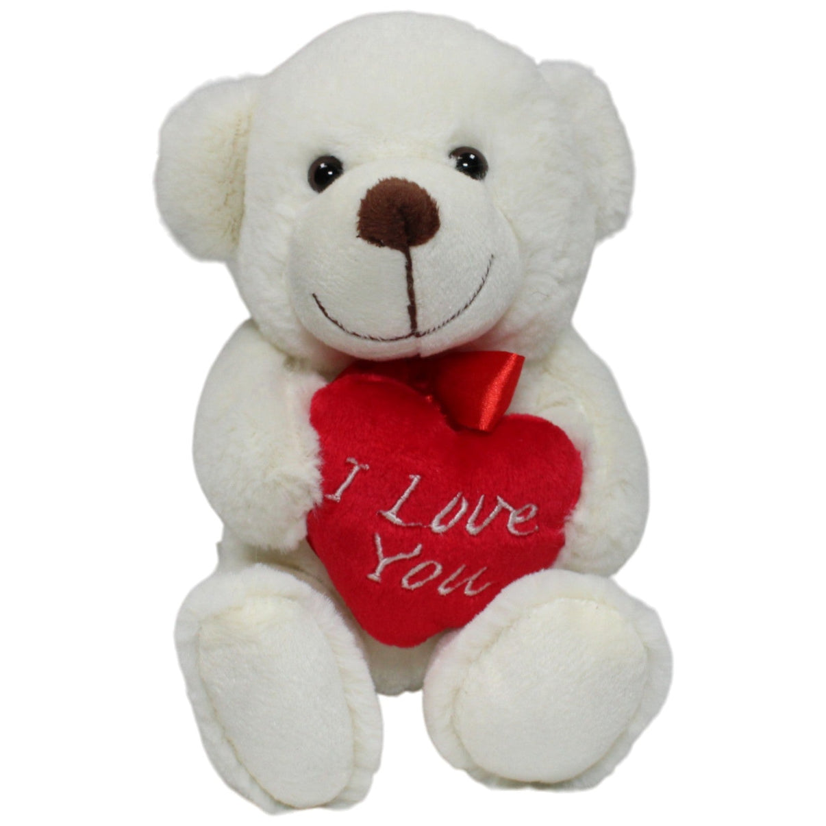 123000017137 Sunkid Cine Star, weißer Teddybär mit Herz "I LOVE YOU" Kuscheltier Kumpel Leo 18cm Gebraucht Kuscheltier