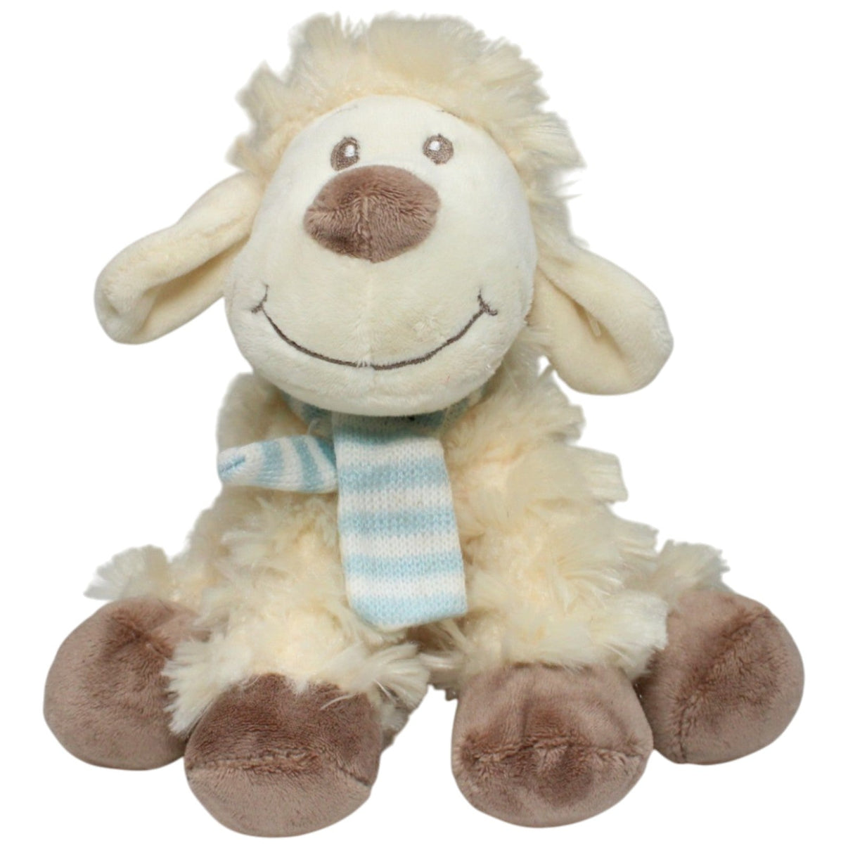 123000017143 Brauns - Heitmann Süßes weiches Schaf mit Schal Kuscheltier Kumpel Leo 23cm Beige Blau