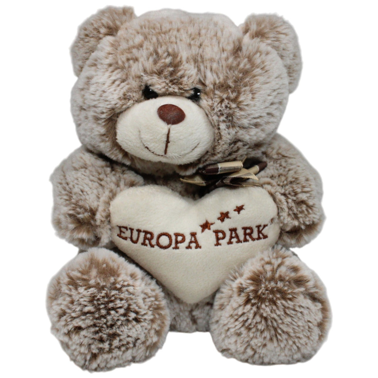 123000017146 Dressler & Zimmerhackl Süßer Teddybär mit Herz "EUROPA PARK" Kuscheltier Kumpel Leo 20cm Beige Braun