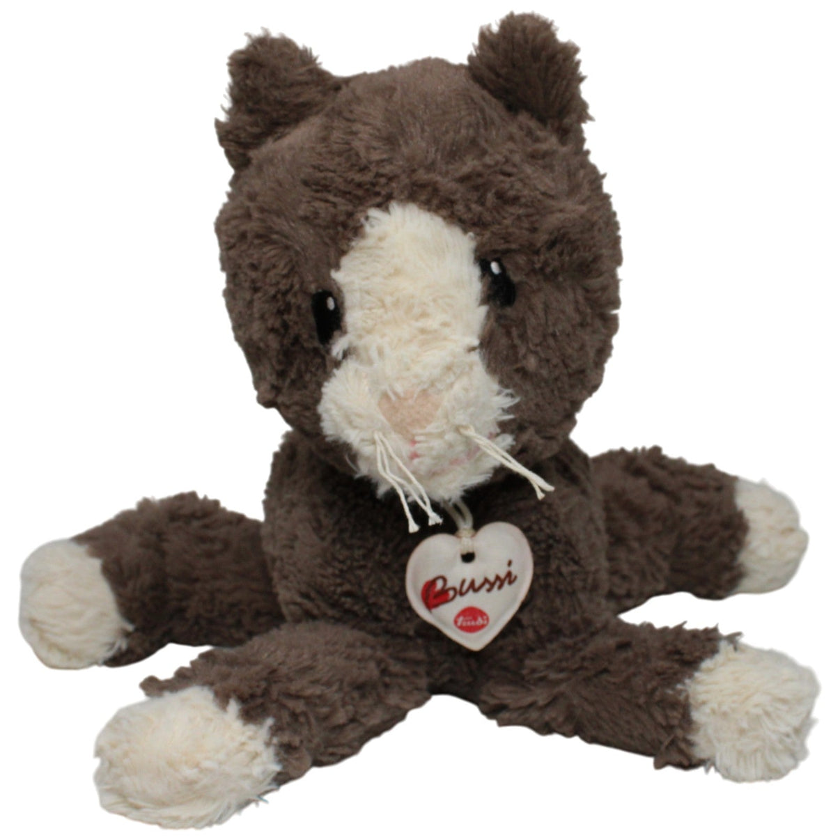 123000017153 Trudi Bussi Schlenker Katze, grau - weiß Kuscheltier Kumpel Leo 30cm Gebraucht Grau