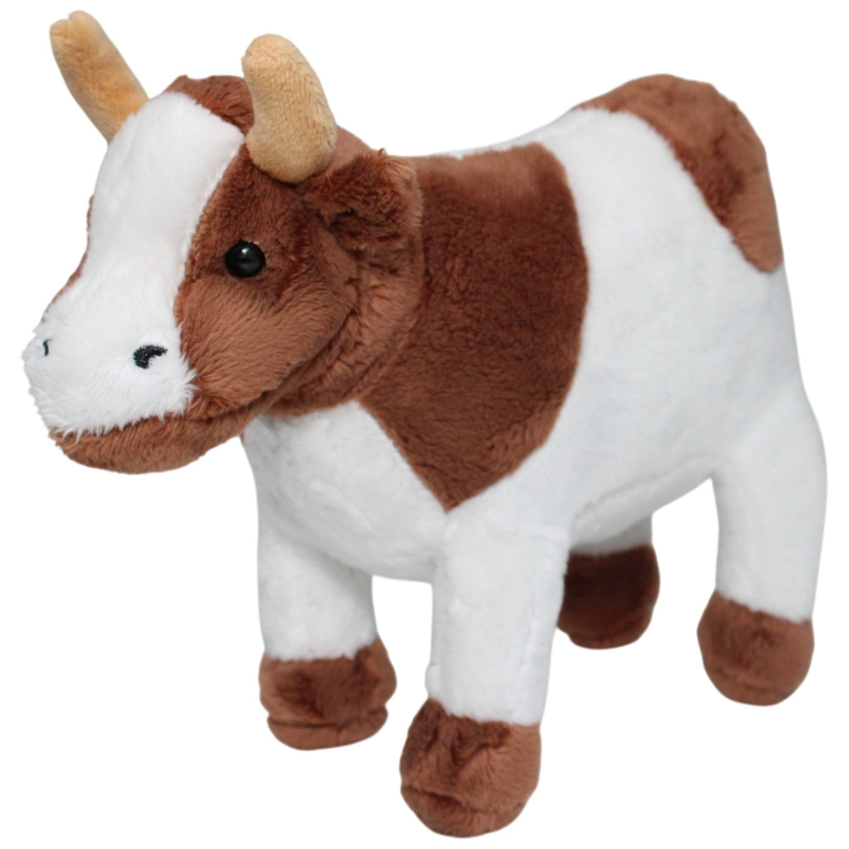 123000017162 Cornelissen Kuh mit Hörner, weiß - braun Kuscheltier Kumpel Leo 23cm Braun Gebraucht