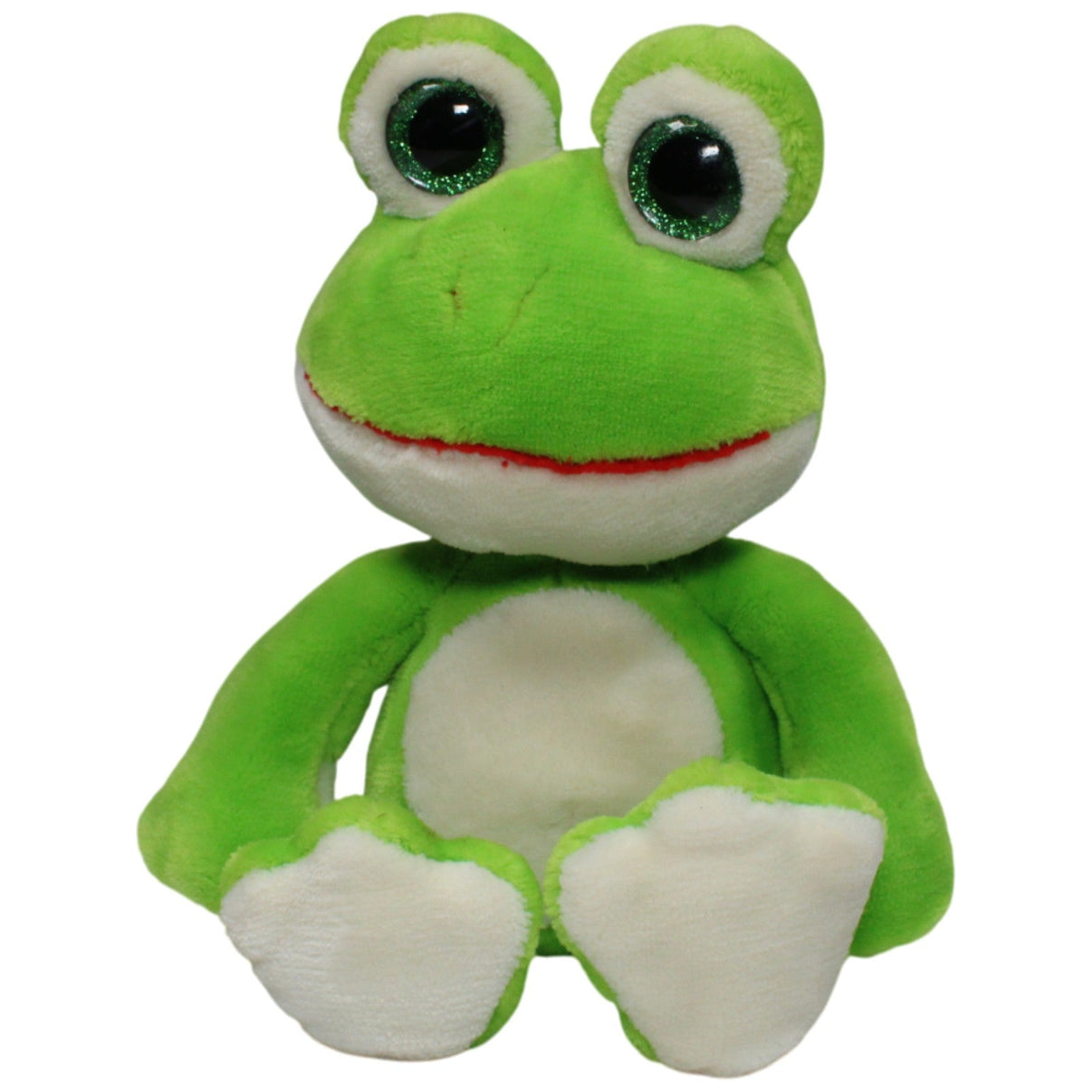 123000017183 Sunkid Schlenker - Frosch mit Glitzeraugen Kuscheltier Kumpel Leo 28cm Gebraucht Grün