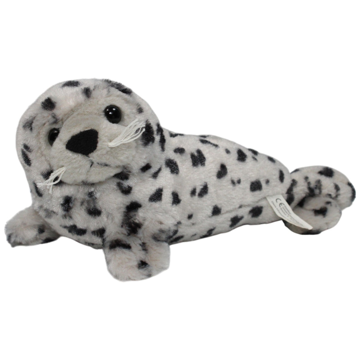 123000017195 Dressler & Zimmerhackl Süße Robbe mit schwarzen Punkten Kuscheltier Kumpel Leo 24cm Gebraucht Grau
