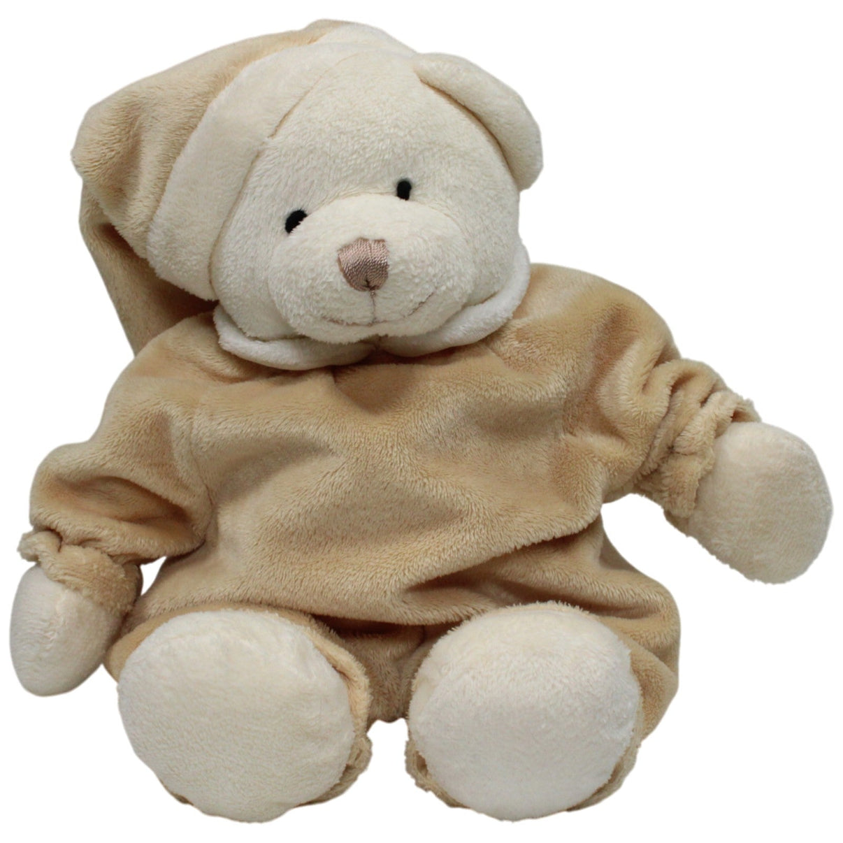 123000017219 Sweety - Toys Hübscher Teddy im Schlafanzug mit Zipfelmütze, beige Kuscheltier Kumpel Leo 25cm Beige Gebraucht