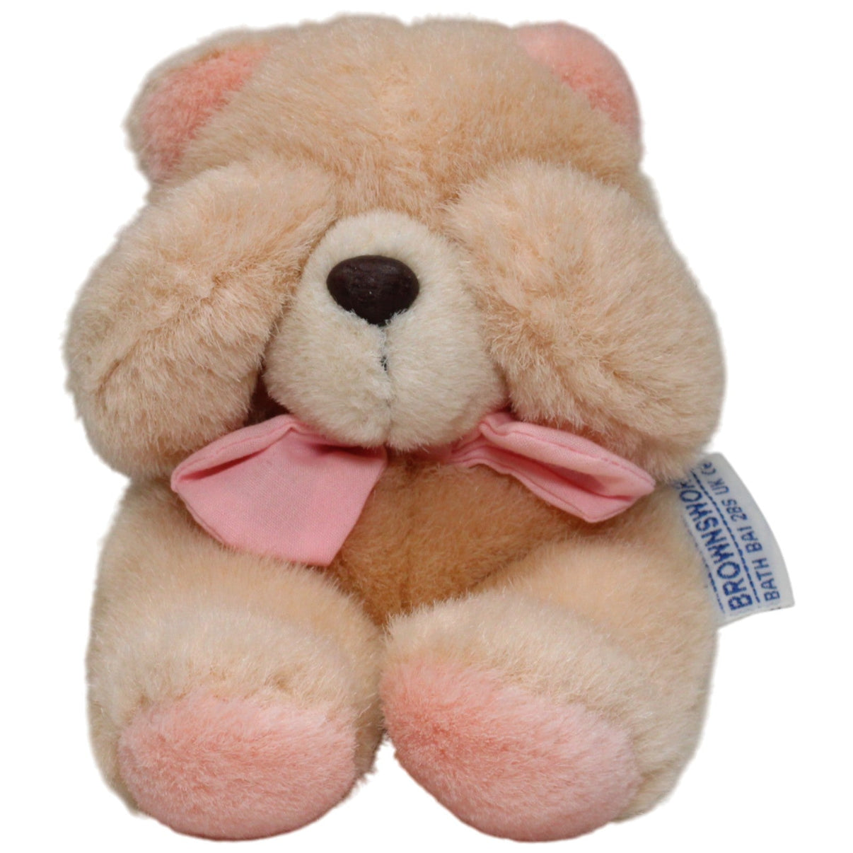 123000017234 Andrew Brownsword Forever Friends, kleiner Teddy mit rosa Fliege (No. 118) Kuscheltier Kumpel Leo 15cm Beige Gebraucht