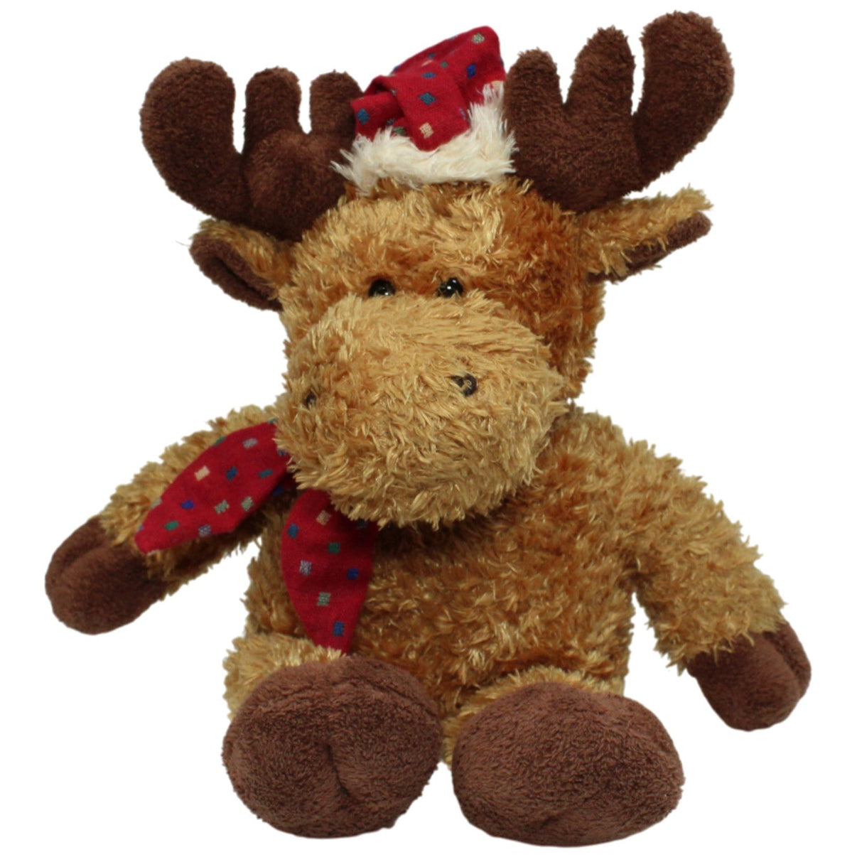 123000017246 Althans Club Schlenker Elch mit roter Zipfelmütze Kuscheltier Kumpel Leo 28cm Braun Gebraucht