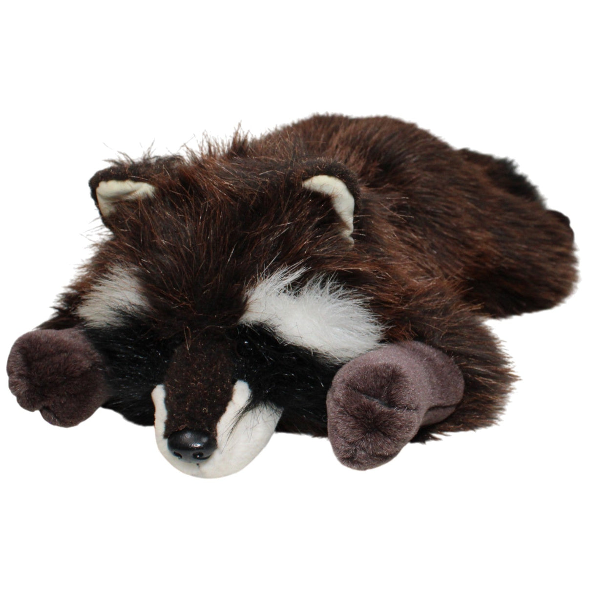123000017255 Russ Berrie XL Waschbär Mischief, liegend Kuscheltier Kumpel Leo 50cm Braun Gebraucht