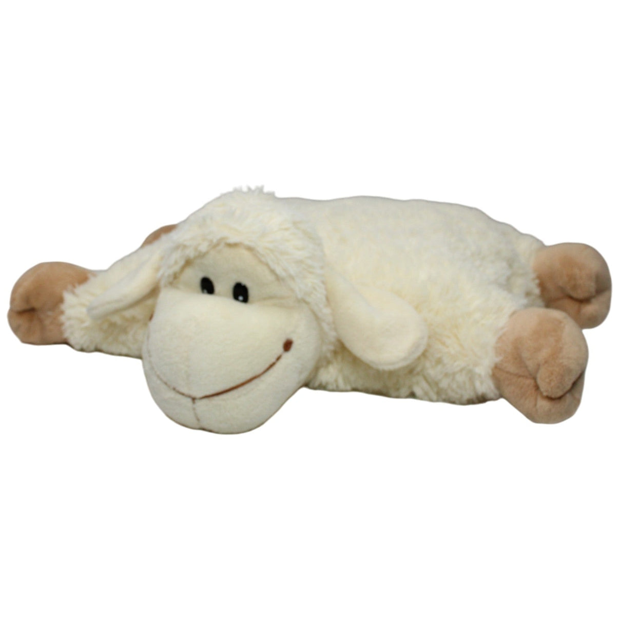 123000017370 Unbekannt Weißes Schaf mit Klett Kuscheltier - Kissen Kumpel Leo 42cm Beige Gebraucht