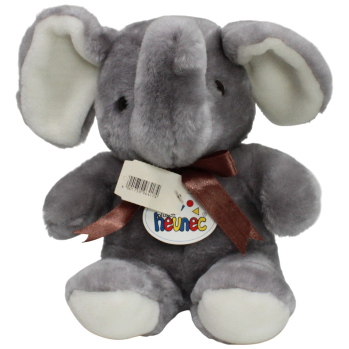 123000017410 Heunec Süßer Elefant mit Schleife Kuscheltier Kumpel Leo 23cm Grau Kuscheltier