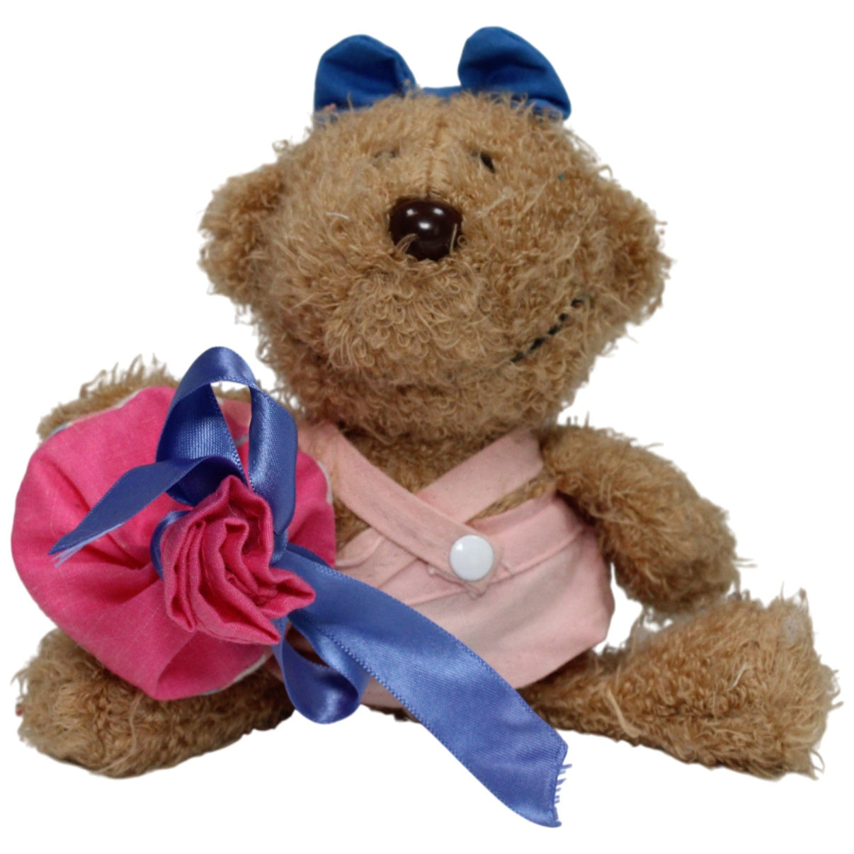 123000017423 BB Direkt Teddybär im Kleid mit Schultüte Kuscheltier Kumpel Leo 17cm Beige Braun