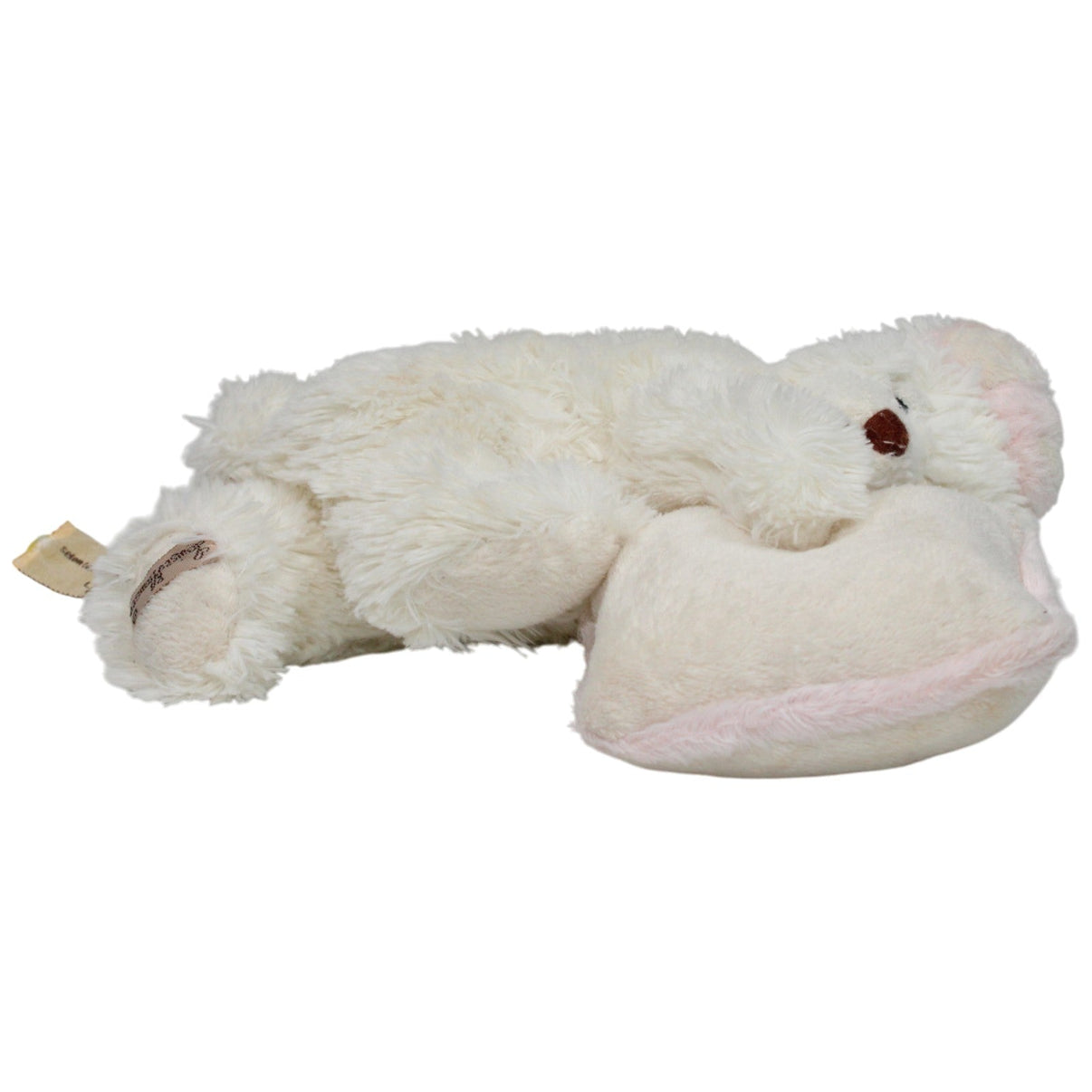 123000017426 Louise Mansen Schlafender weißer Teddybär mit Kissen Kuscheltier Kumpel Leo 19cm Beige Gebraucht