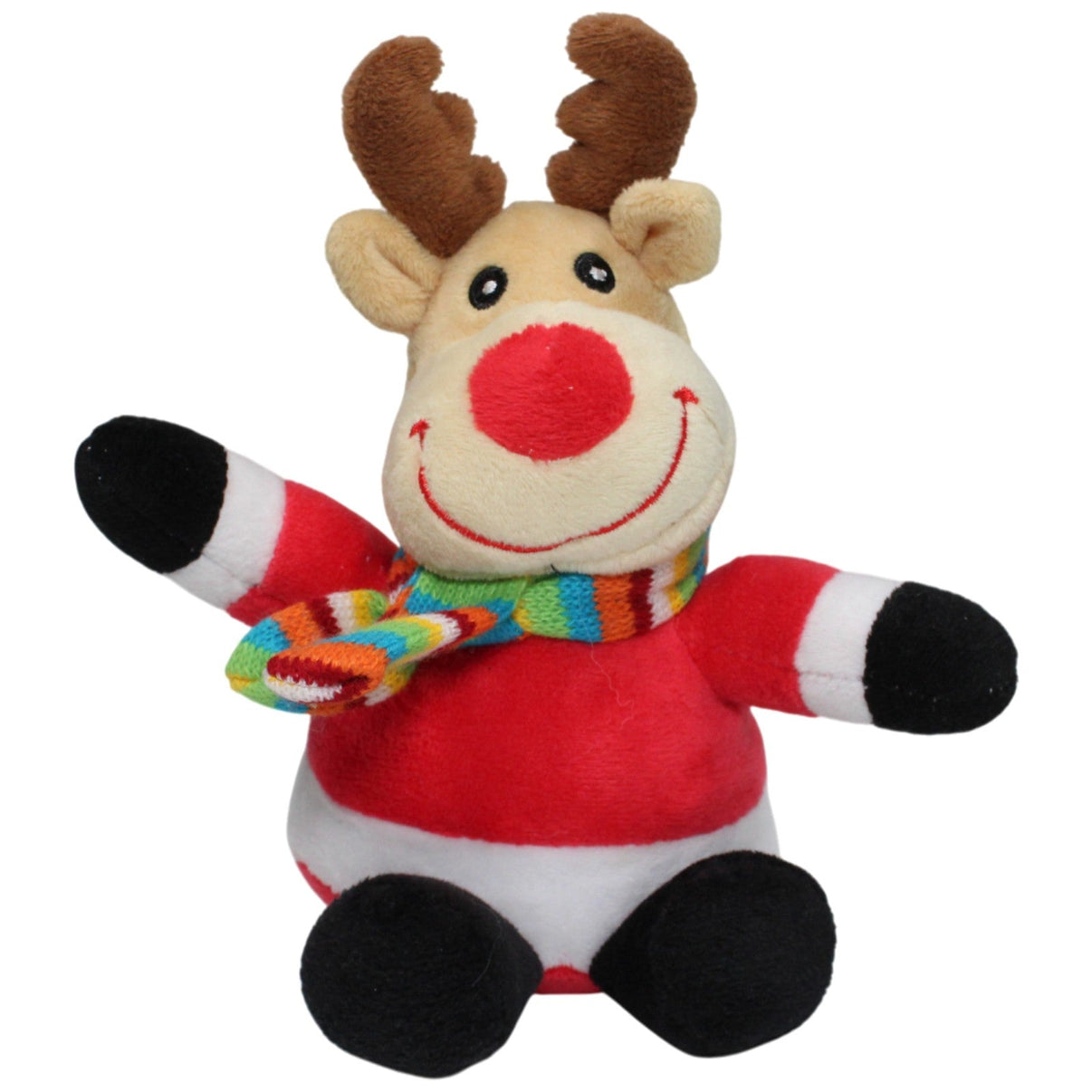 123000017428 Windel Süßes Rentier mit Schal und roter Nase Kuscheltier Kumpel Leo 21cm Beige Gebraucht