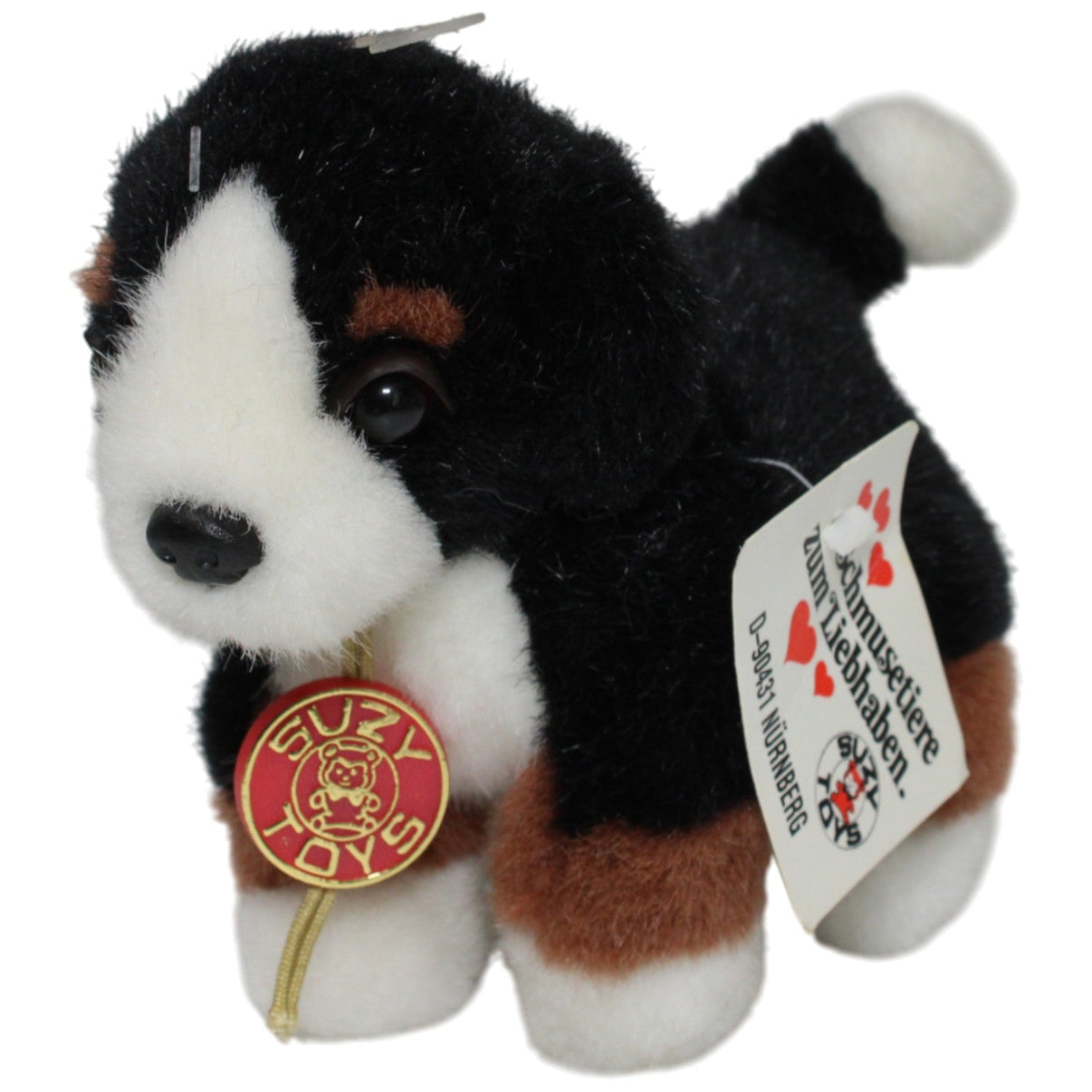 123000017431 Suzy Toys Süßer kleiner Berner Sennenhund Kuscheltier Kumpel Leo 16cm _Vintage_ Braun