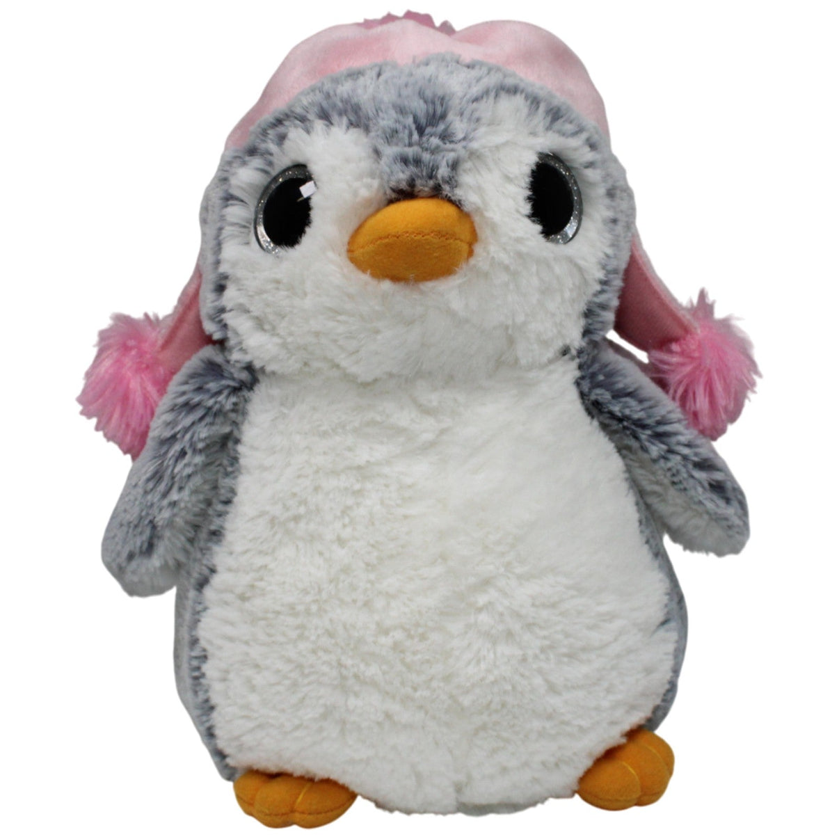 123000017457 Aurora Pinguin mit Glitzeraugen & rosa Wintermütze, superweich Kuscheltier Kumpel Leo 23cm Blau Gebraucht